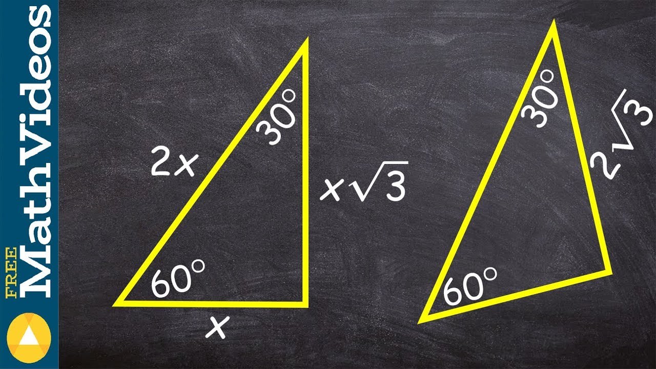 Determine the missing short leg and hypotenuse of a 30 60 90 triangle